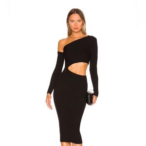 Black one shoulder dress
